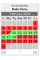 Mini Availability Calendar Mini Availability Calendar